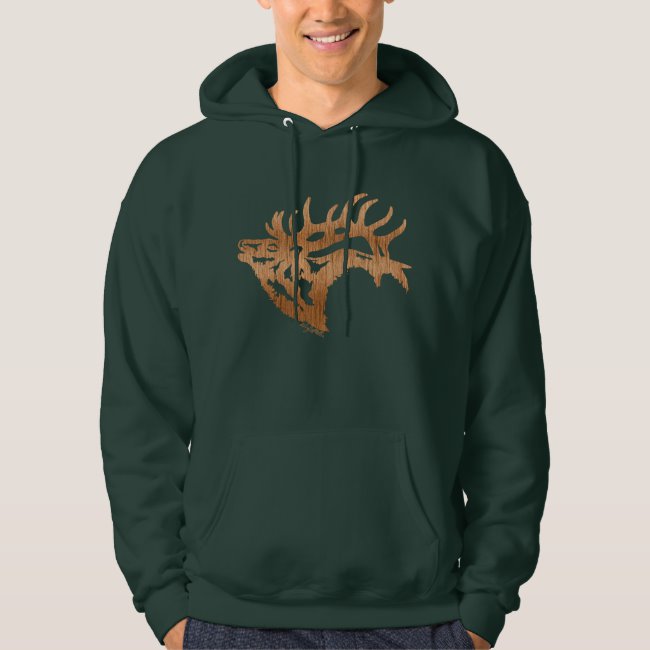 Bull Elk Silhouette - Hoodie Sweatshirt