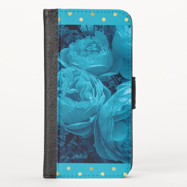 Blue Rose - iPhone Wallet Case