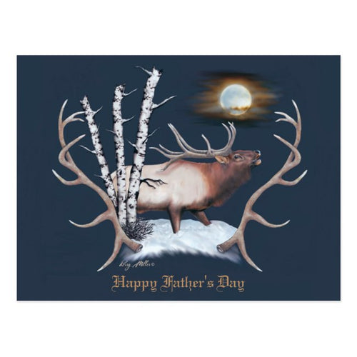 Bugling Bull Elk - Postcard