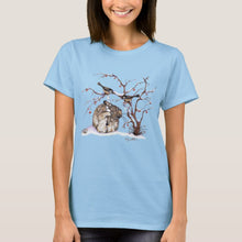 Load image into Gallery viewer, Bunny &amp; Snow Birds - Women&#39;s T-Shirt