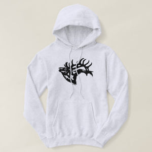 Bull Elk Silhouette - Hoodie Sweatshirt