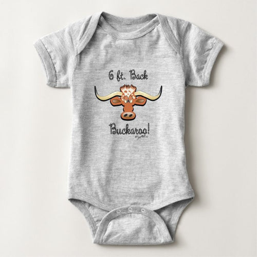 6 Ft. Back Buckaroo, Longhorn Steer - Baby Bodysuit