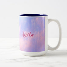 Load image into Gallery viewer, Hummingbird and Flowers - Two-Tone Coffee Mug