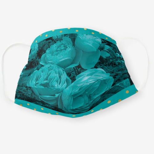 Turquoise Rose - Cloth Face Mask