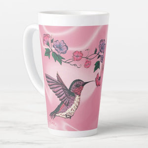 Hummingbird & Flowers - Latte Mug