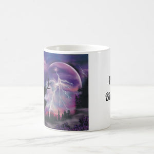 Bull Elk In Lightning Storm - Coffee Mug