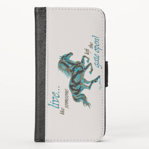 Horse Silhouette - iPhone Wallet Case