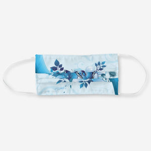 Blue Butterfly & Flower - Cloth Face Mask