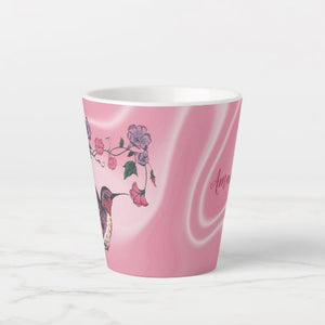 Hummingbird & Flowers - Latte Mug