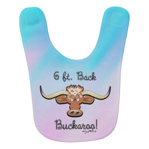 6 Ft. Back Buckaroo, Longhorn Steer - Baby Bib