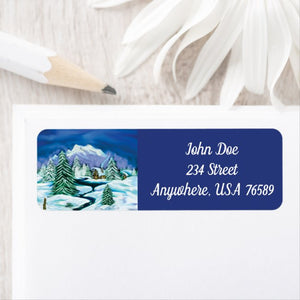 Log Cabin - Address Label