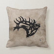 Load image into Gallery viewer, Bull Elk Silhouette - Throw Pillow