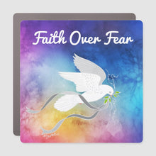 Load image into Gallery viewer, Faith Over Fear Car Magnet