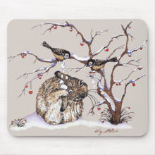 Load image into Gallery viewer, Bunny &amp; Snow Birds - Mouse Pad