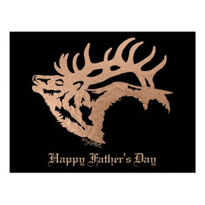 Copper Bull Elk Silhouette - Postcard