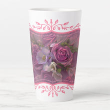 Load image into Gallery viewer, Pink And Purple Roses - Latte Mug