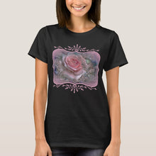 Load image into Gallery viewer, Pink Rose &amp; Floral Border -Women&#39;s T-Shirt