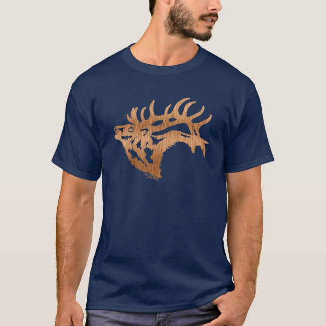 Bull Elk Silhouette - T-Shirt