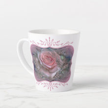 Load image into Gallery viewer, Pink Rose - Latte Mug