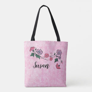 Hummingbird & Flowers - Tote Bag