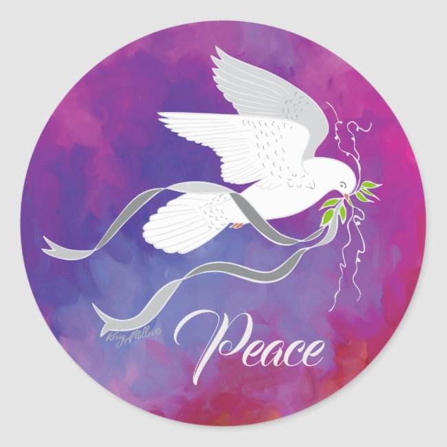 White Dove Classic - Round Sticker