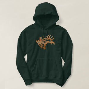 Bull Elk Silhouette - Hoodie Sweatshirt