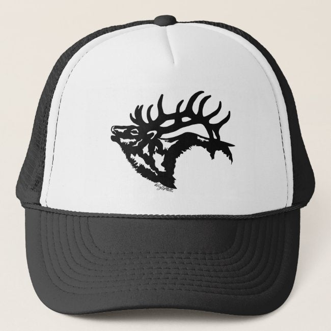 Bull Elk Silhouette - Cap