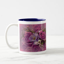 Load image into Gallery viewer, Pink Roses - Two-Tone Coffee Mug