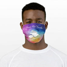 Load image into Gallery viewer, Peace On Earth &amp; White Dove -  Cloth Face Mask