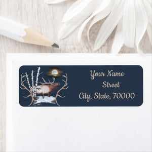 Bull Elk - Address Label