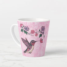 Load image into Gallery viewer, Hummingbird &amp; Flowers - Latte Mug