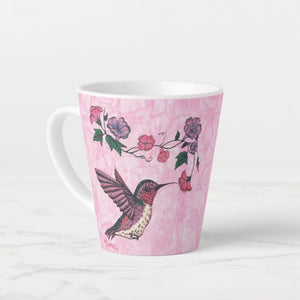 Hummingbird & Flowers - Latte Mug