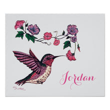 Load image into Gallery viewer, Hummingbird &amp; Flowers - Poster