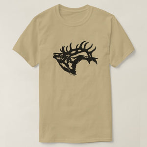 Bull Elk Silhouette - T-Shirt