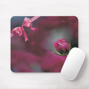 Pink Rosebud - Mouse Pad