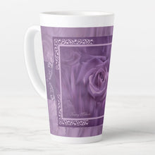 Load image into Gallery viewer, Purple Roses - Latte Mug