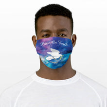 Load image into Gallery viewer, Peace On Earth &amp; White Dove - Cloth Face Mask