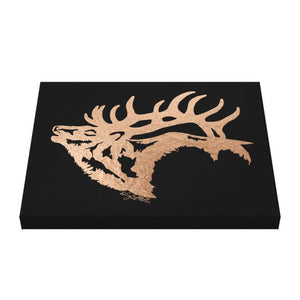 Bull Elk Silhouette- Canvas Print