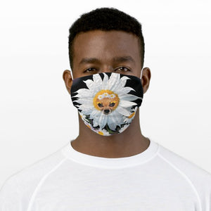 Chihuahua Puppy Flower - Cloth Face Mask