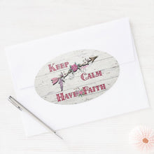 Load image into Gallery viewer, Keep Calm Have Faith - Oval Sticker