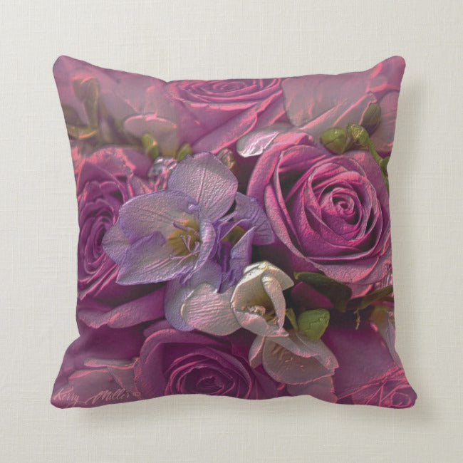 Pink Rose - Throw Pillow