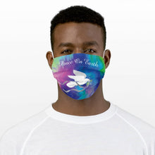 Load image into Gallery viewer, Peace On Earth &amp; White Dove - Cloth Face Mask