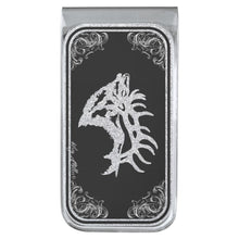 Load image into Gallery viewer, Bull Elk Silhouette - Silver Finish Money Clip