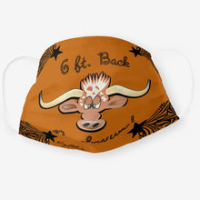 Load image into Gallery viewer, 6 Ft. Back Buckaroo, Longhorn Steer - Cloth Face Mask