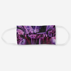 Dark Purple Roses - Cotton Face Mask