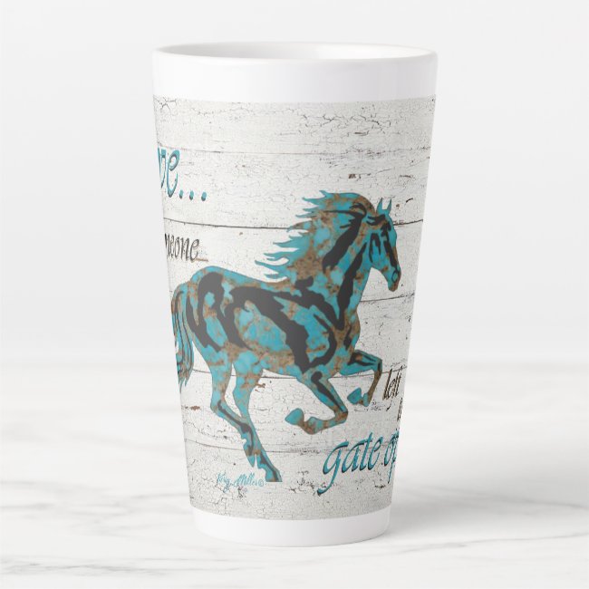 Horse Silhouette - Latte Mug