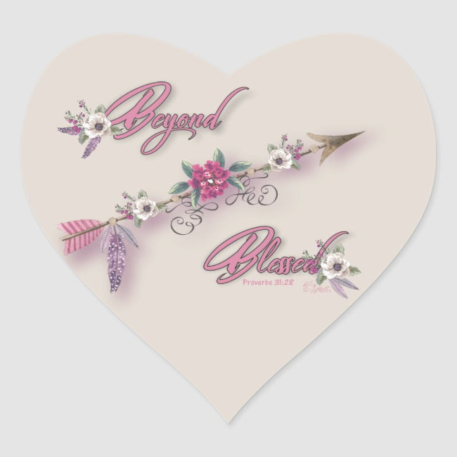 Beyond Blessed - Heart Sticker