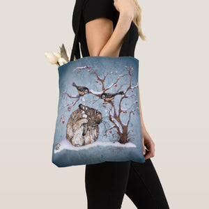 Bunny & Snow Birds - Tote Bag