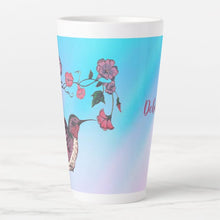 Load image into Gallery viewer, Hummingbird &amp; Flowers - Latte Mug