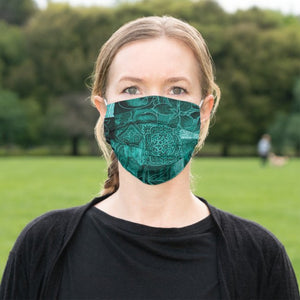 Green Floral - Cloth Face Mask